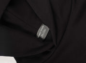 Detail shot of the structured double-layered hood on Honest to God Black hoodie.