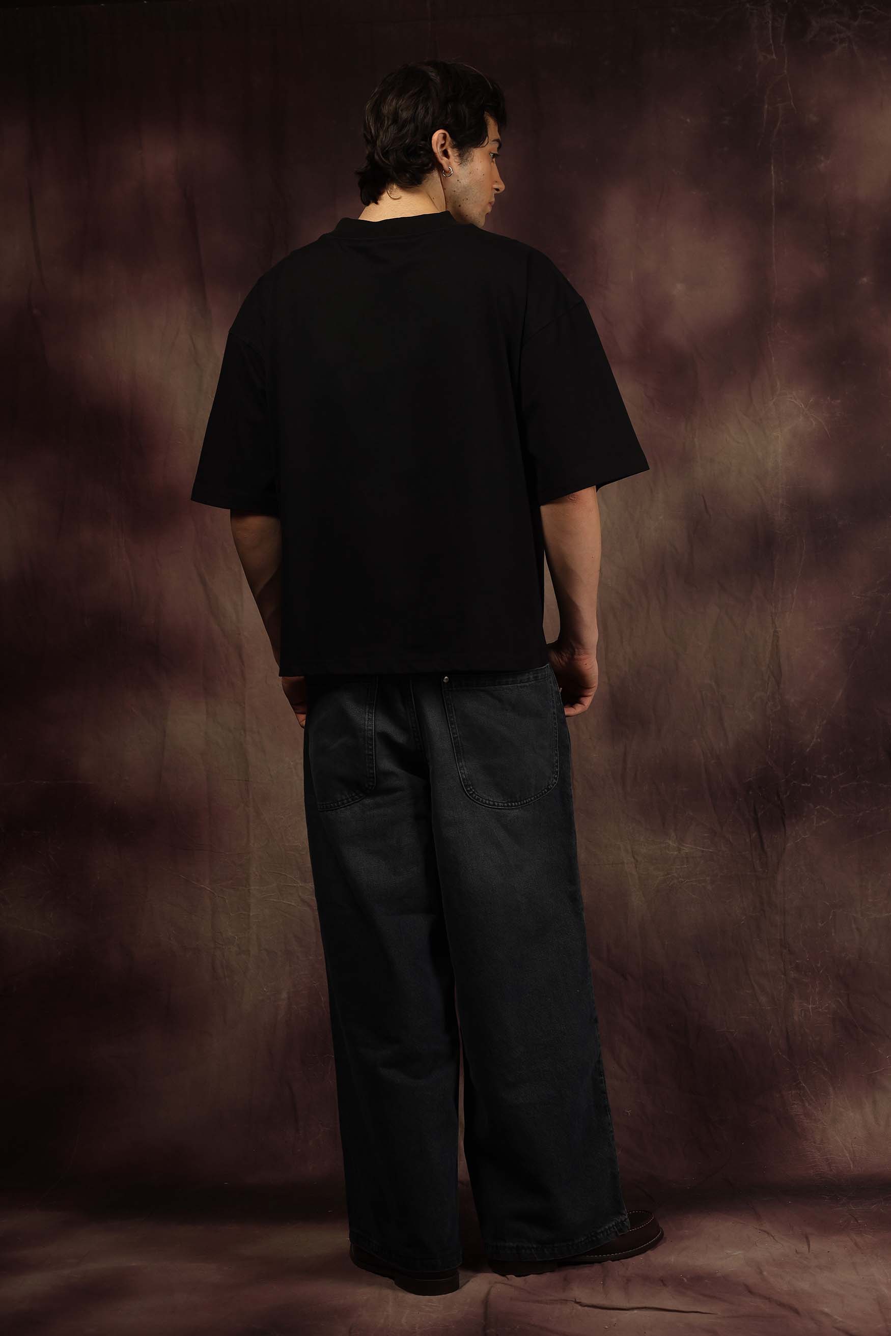 Black Blank Box Fit Tshirt