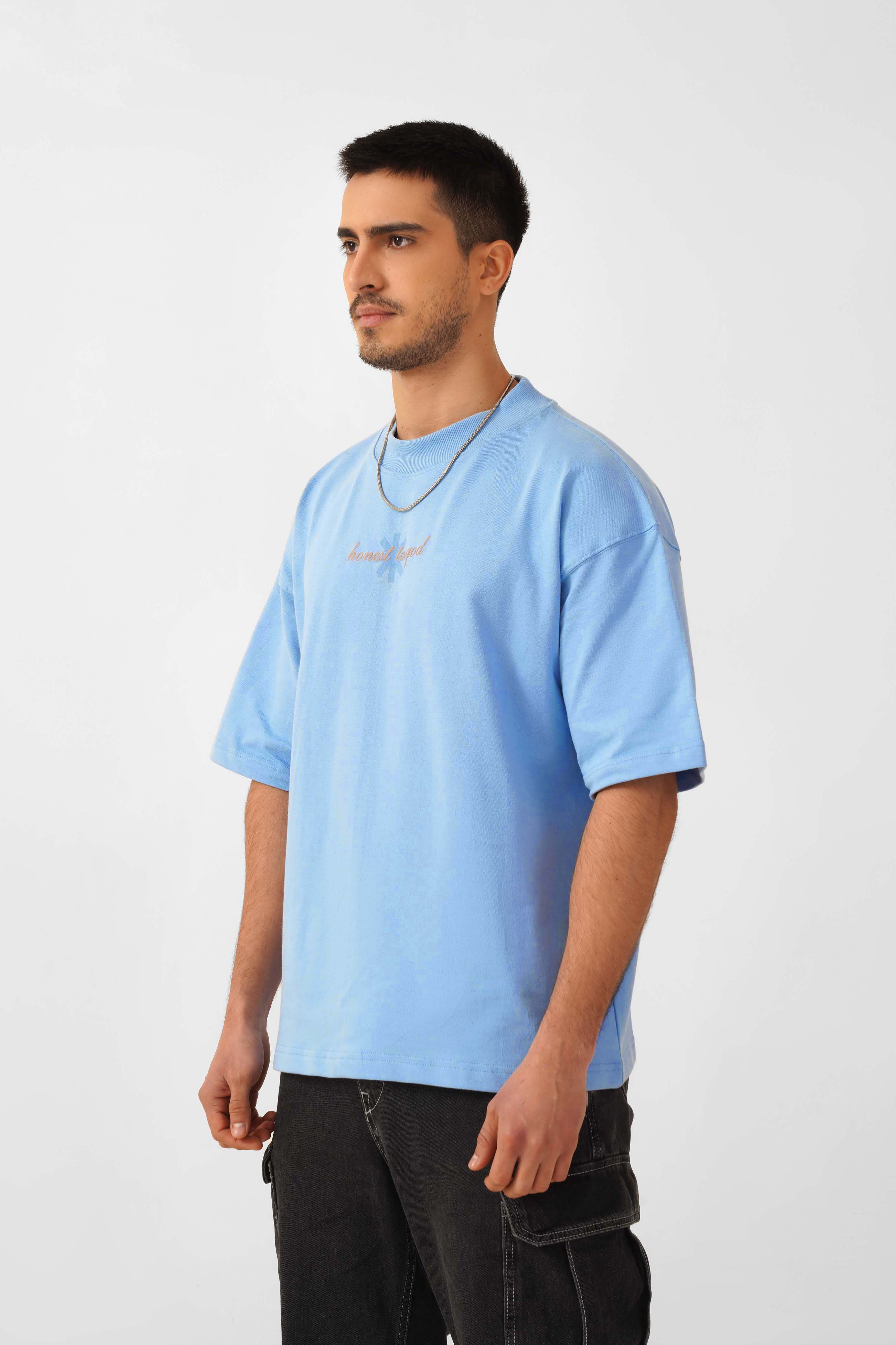 SKY BLUE BOX FIT T-SHIRT