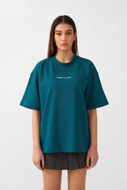 MIDNIGHT GREEN BOX FIT T-SHIRT