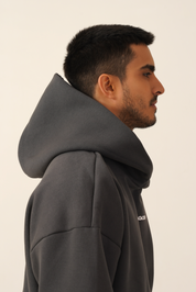 GRAPHITE GRAY BOX FIT HOODIE