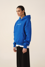 COBALT BLUE BOX FIT HOODIE