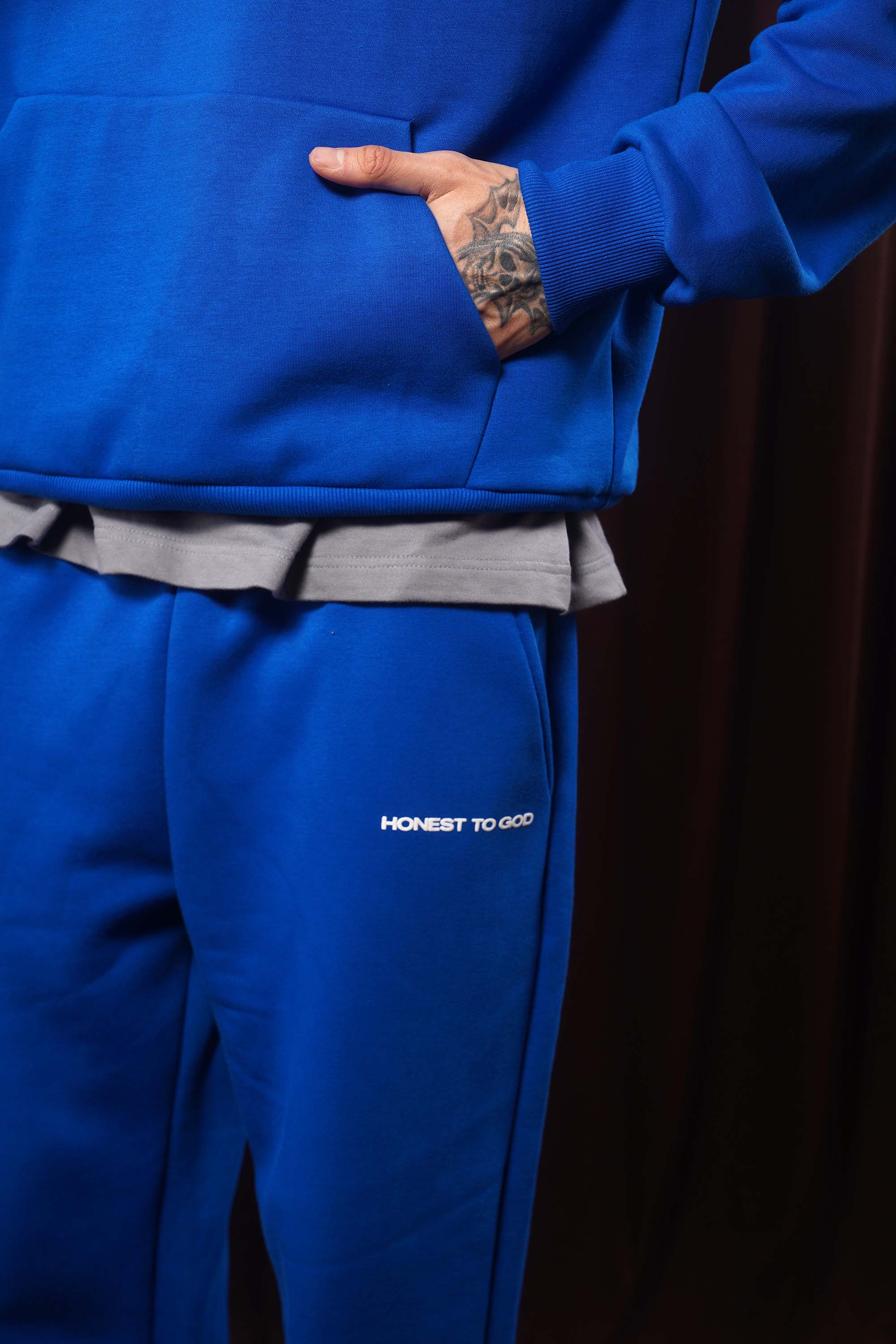 Cobalt Blue Box Fit Hoodie