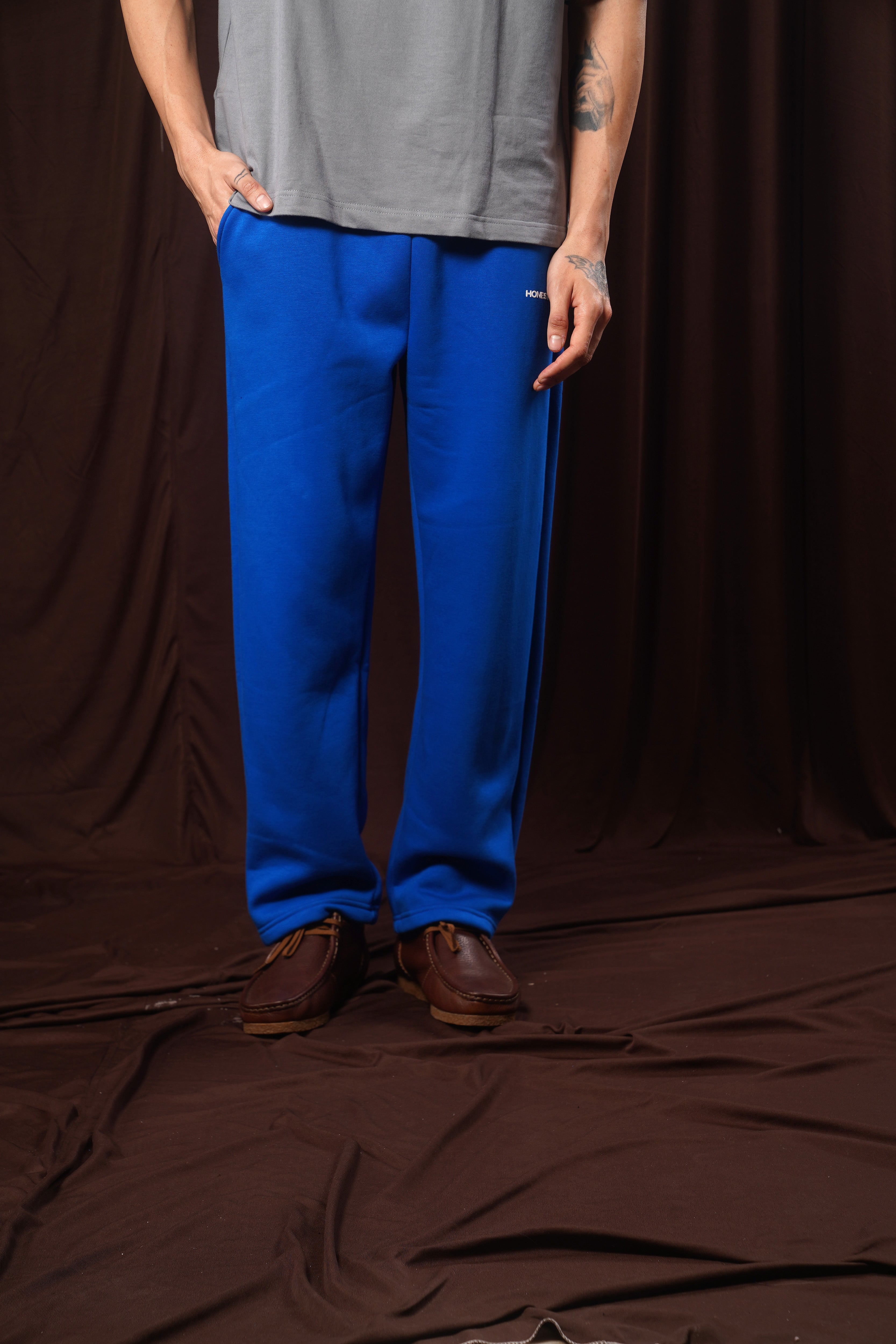 COBALT BLUE STRAIGHT LEG SWEATPANT