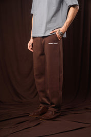 BISTRE BROWN STRAIGHT LEG SWEATPANT