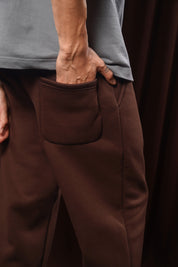 BISTRE BROWN STRAIGHT LEG SWEATPANT