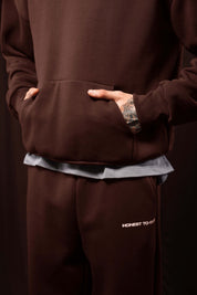 BISTRE BROWN BOX FIT HOODIE