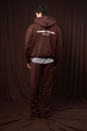 BISTRE BROWN BOX FIT HOODIE