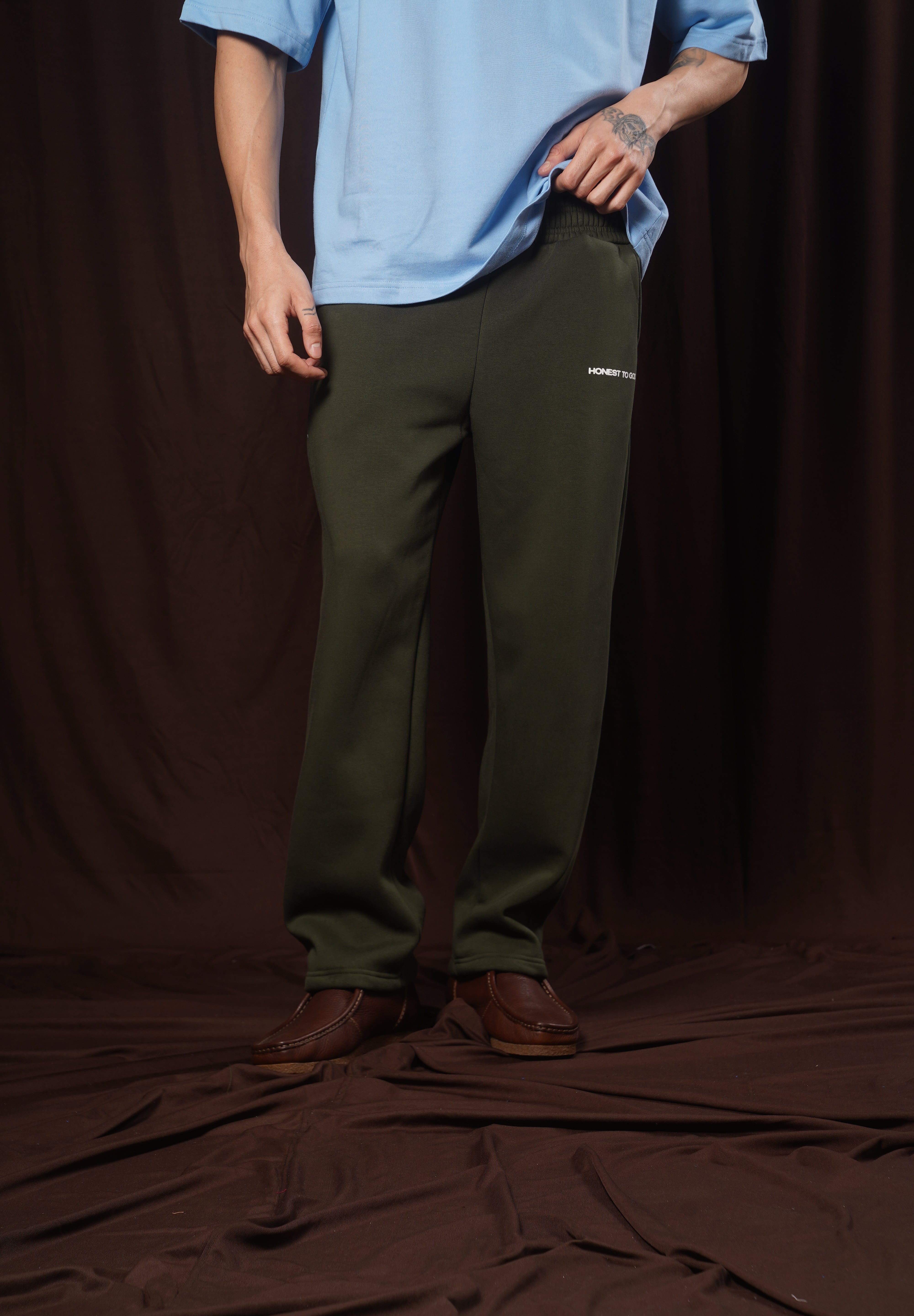 KOMBU GREEN STRAIGHT SWEATPANT