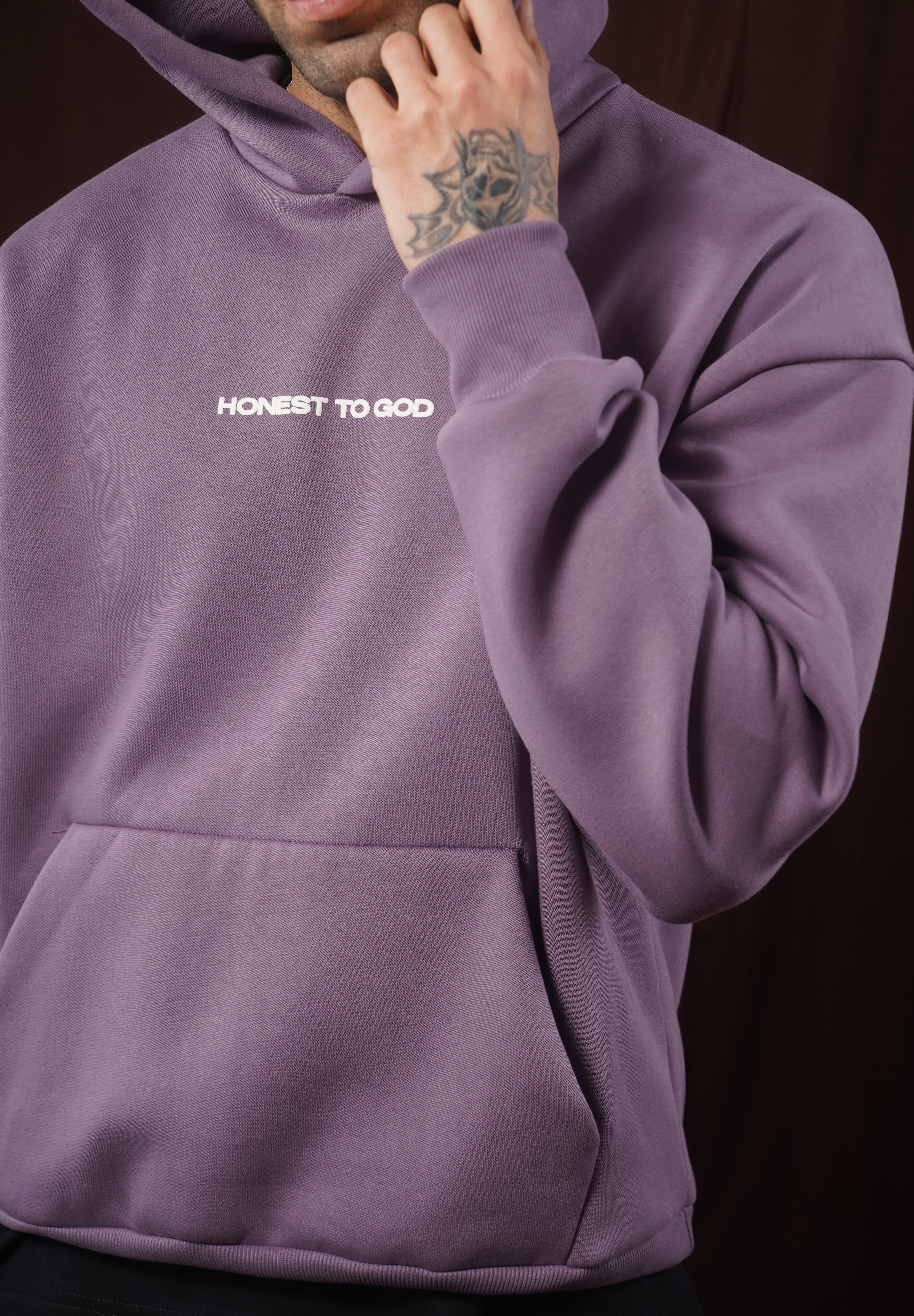 OLD LAVENDER BOX FIT HOODIE