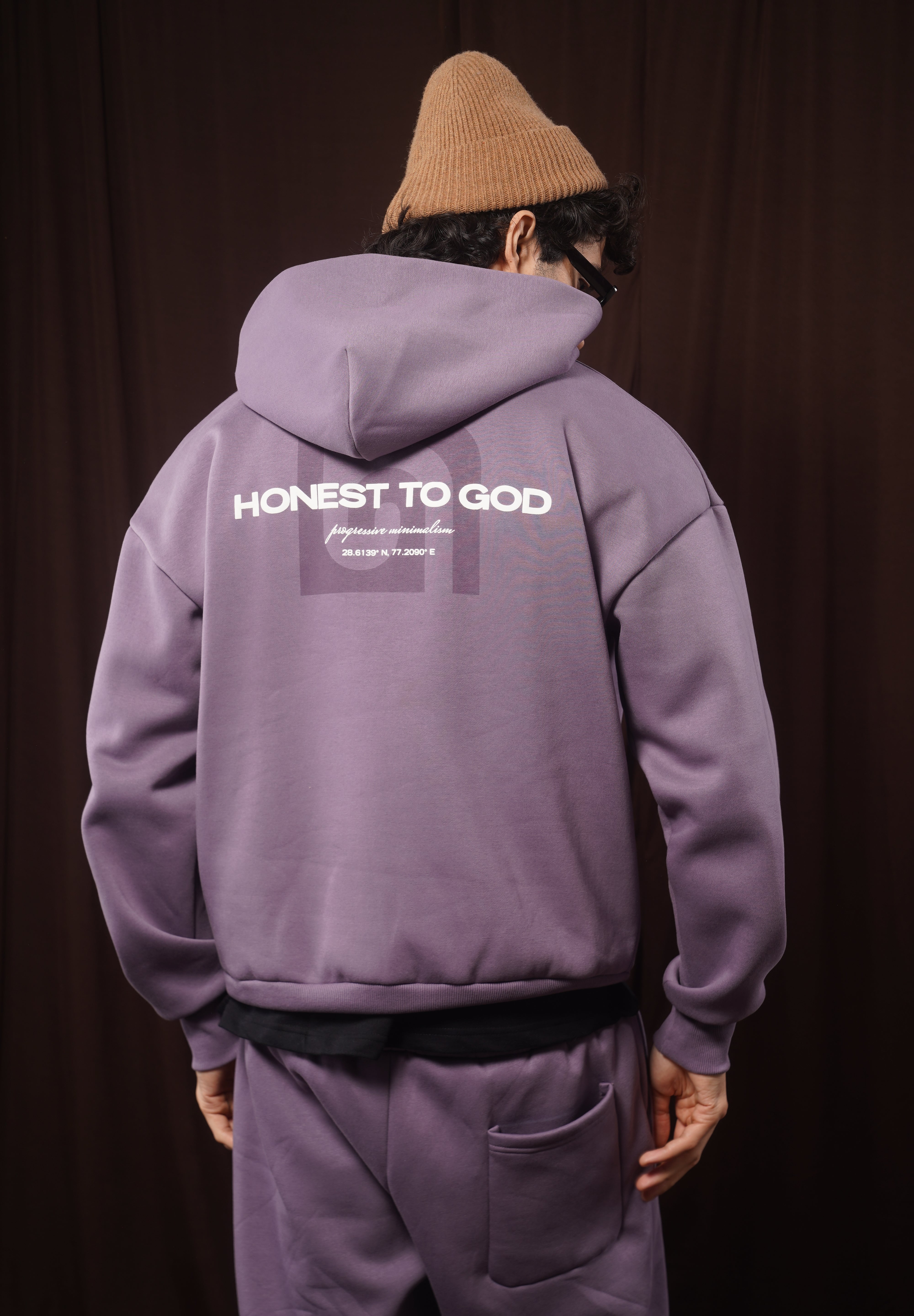 OLD LAVENDER BOX FIT HOODIE