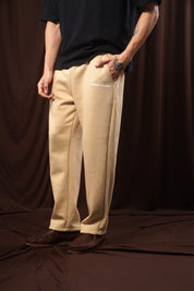 KHAKI CREAM STRAIGHT LEG SWEATPANT