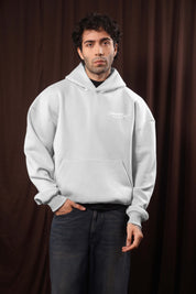 LIGHT GRAY BOX FIT HOODIE