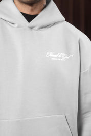 LIGHT GRAY BOX FIT HOODIE