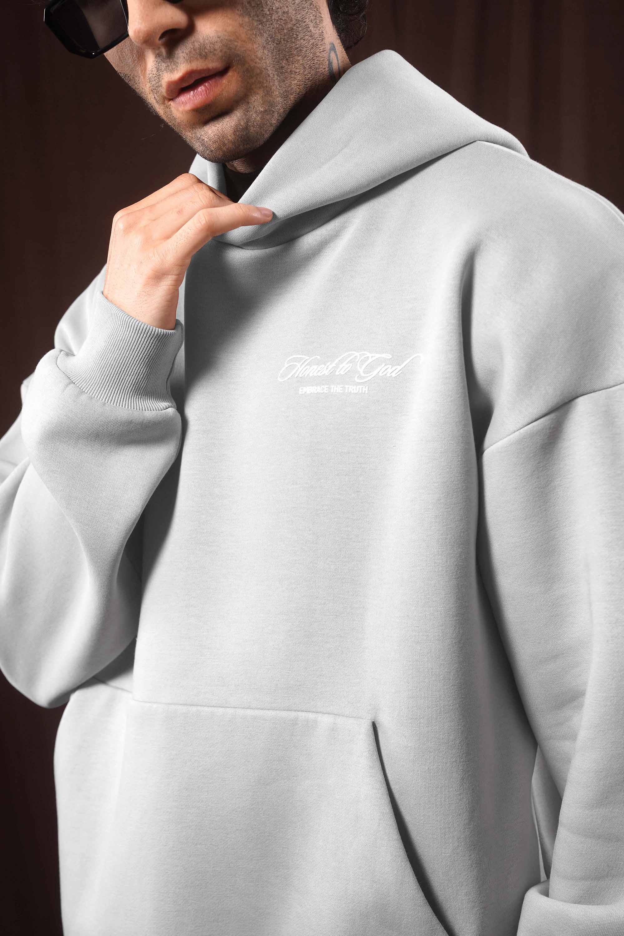 Light Gray Box Fit Hoodie