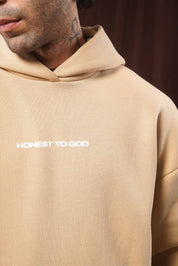 Khaki Cream Box Fit Hoodie