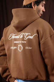 AUTUMN BROWN BOX FIT HOODIE