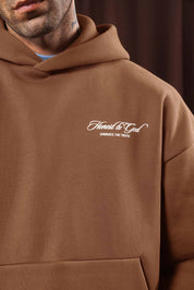Autumn Brown Box Fit Hoodie