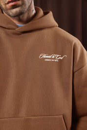 AUTUMN BROWN BOX FIT HOODIE