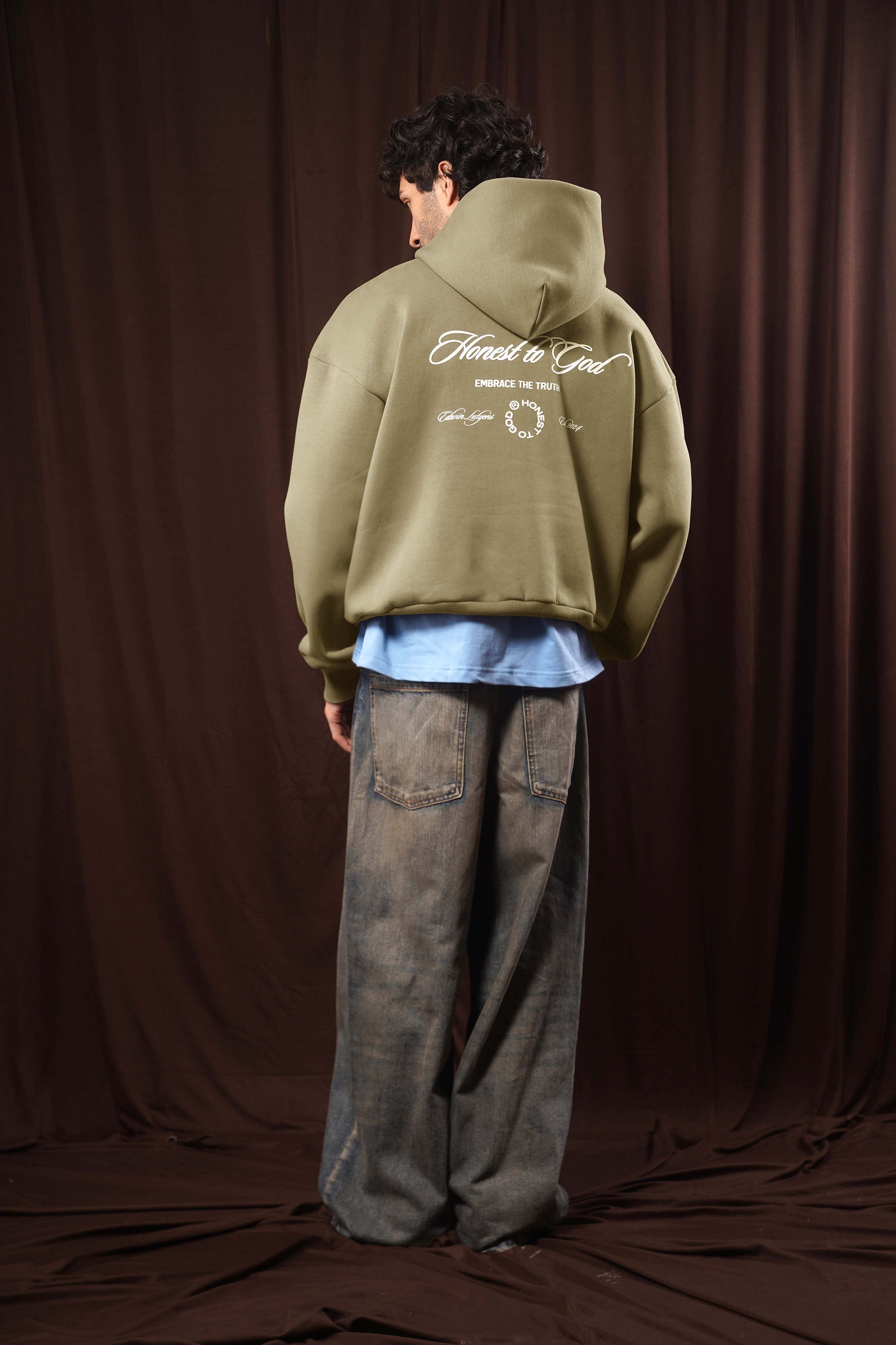 Dark Tan Box Fit Hoodie