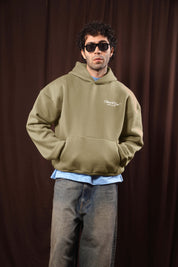 DARK TAN BOX FIT HOODIE