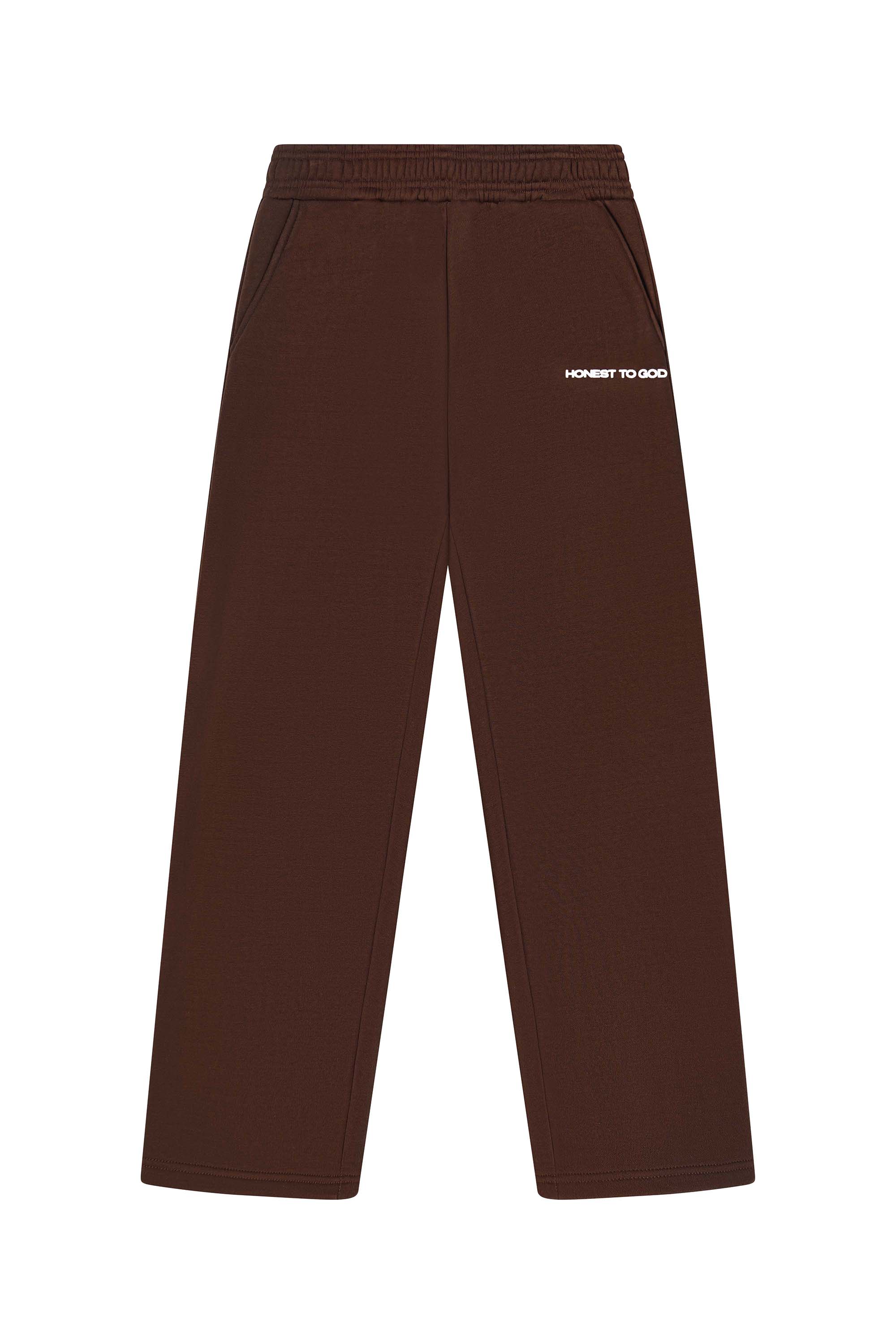 Bistre Brown Straight Leg Sweatpant