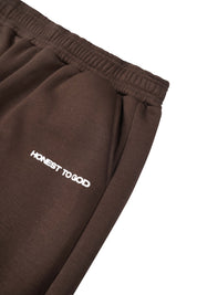 BISTRE BROWN STRAIGHT LEG SWEATPANT