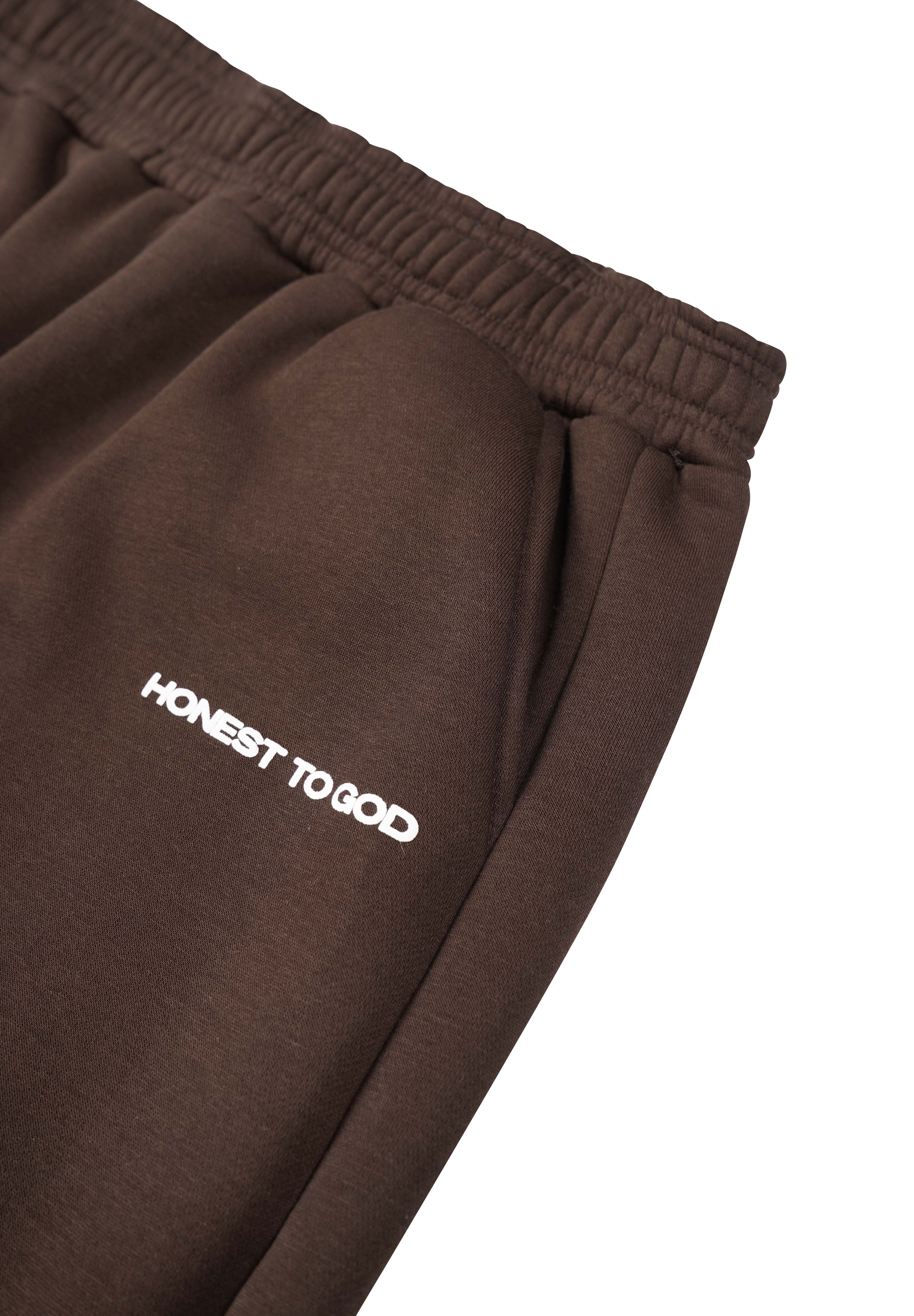 BISTRE BROWN STRAIGHT LEG SWEATPANT