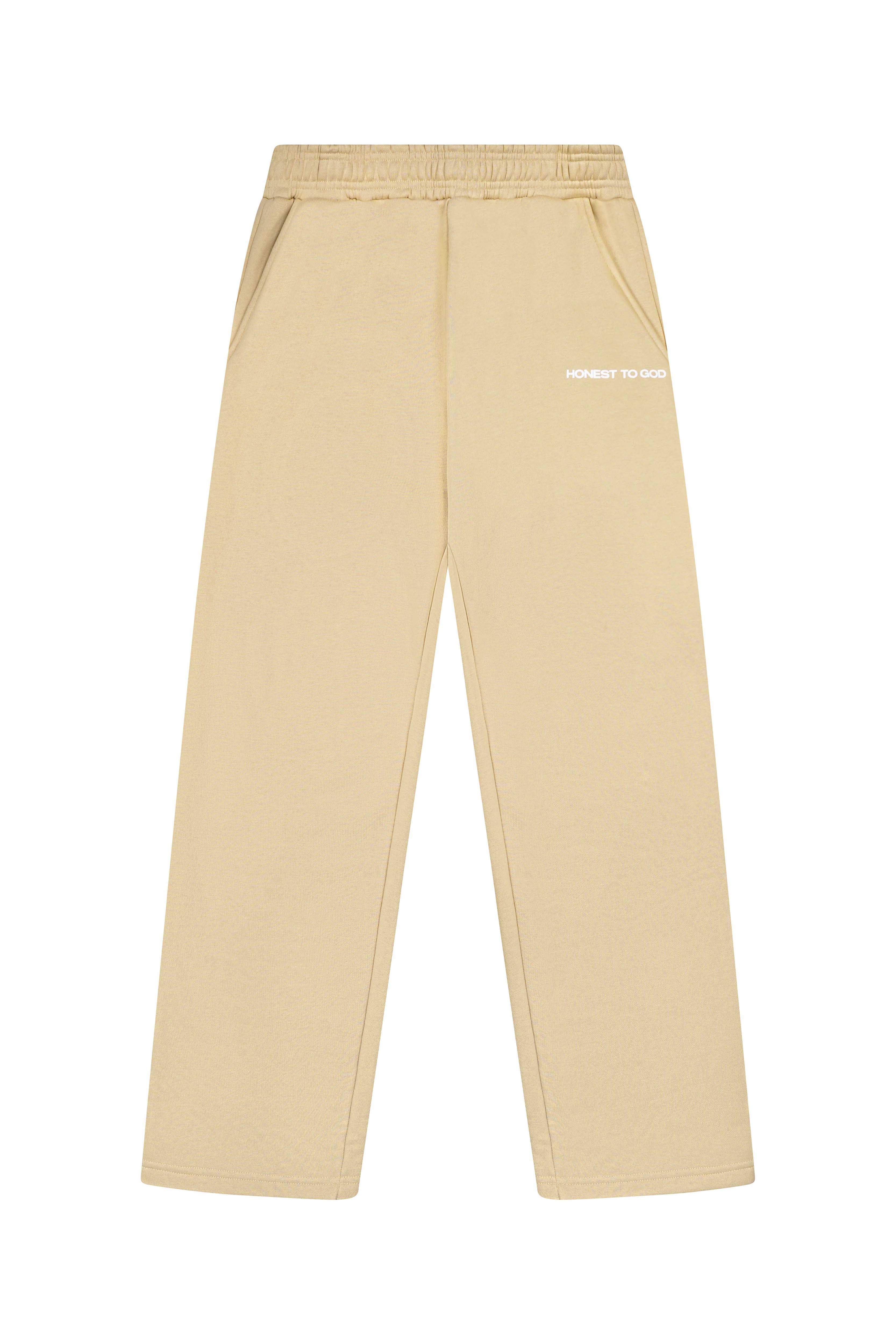 KHAKI CREAM STRAIGHT LEG SWEATPANT