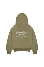 DARK TAN BOX FIT HOODIE