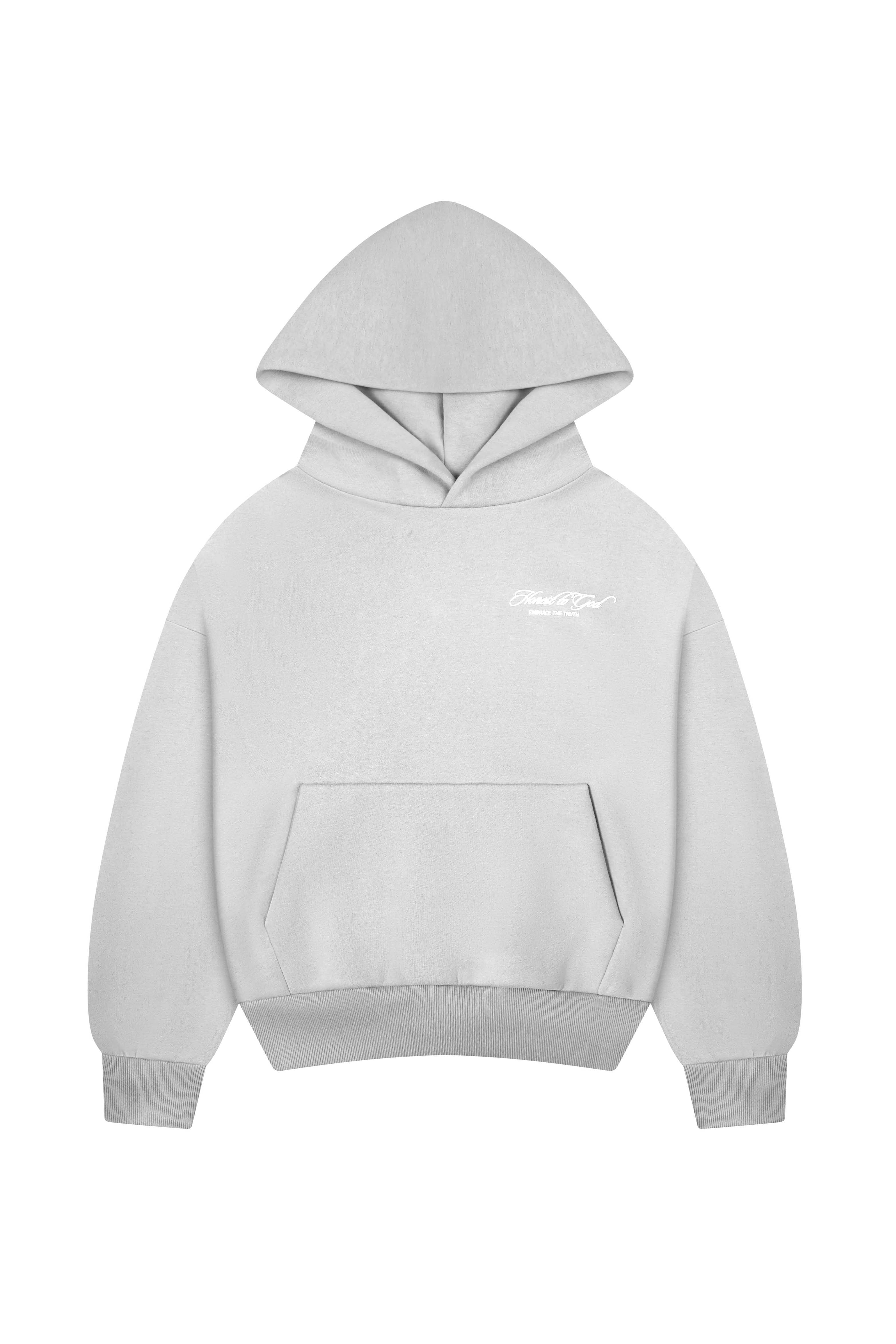 LIGHT GRAY BOX FIT HOODIE