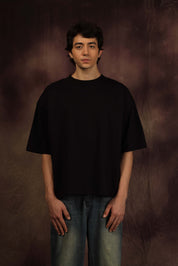 Black Blank Box Fit Tshirt