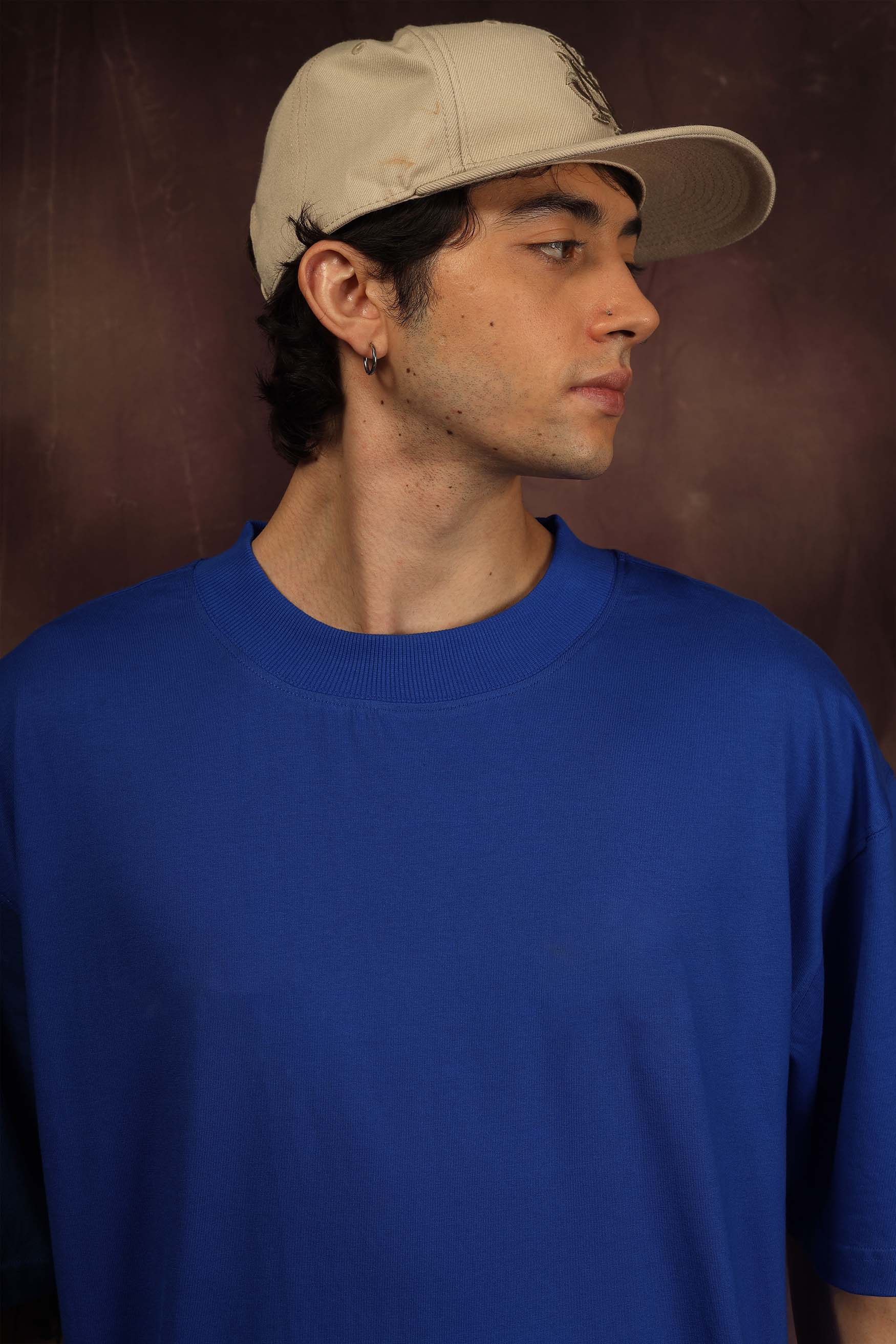 Cobalt Blue Blank Box Fit Tshirt