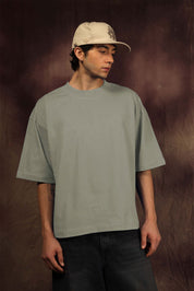 Ash Gray Blank Box Fit Tshirt