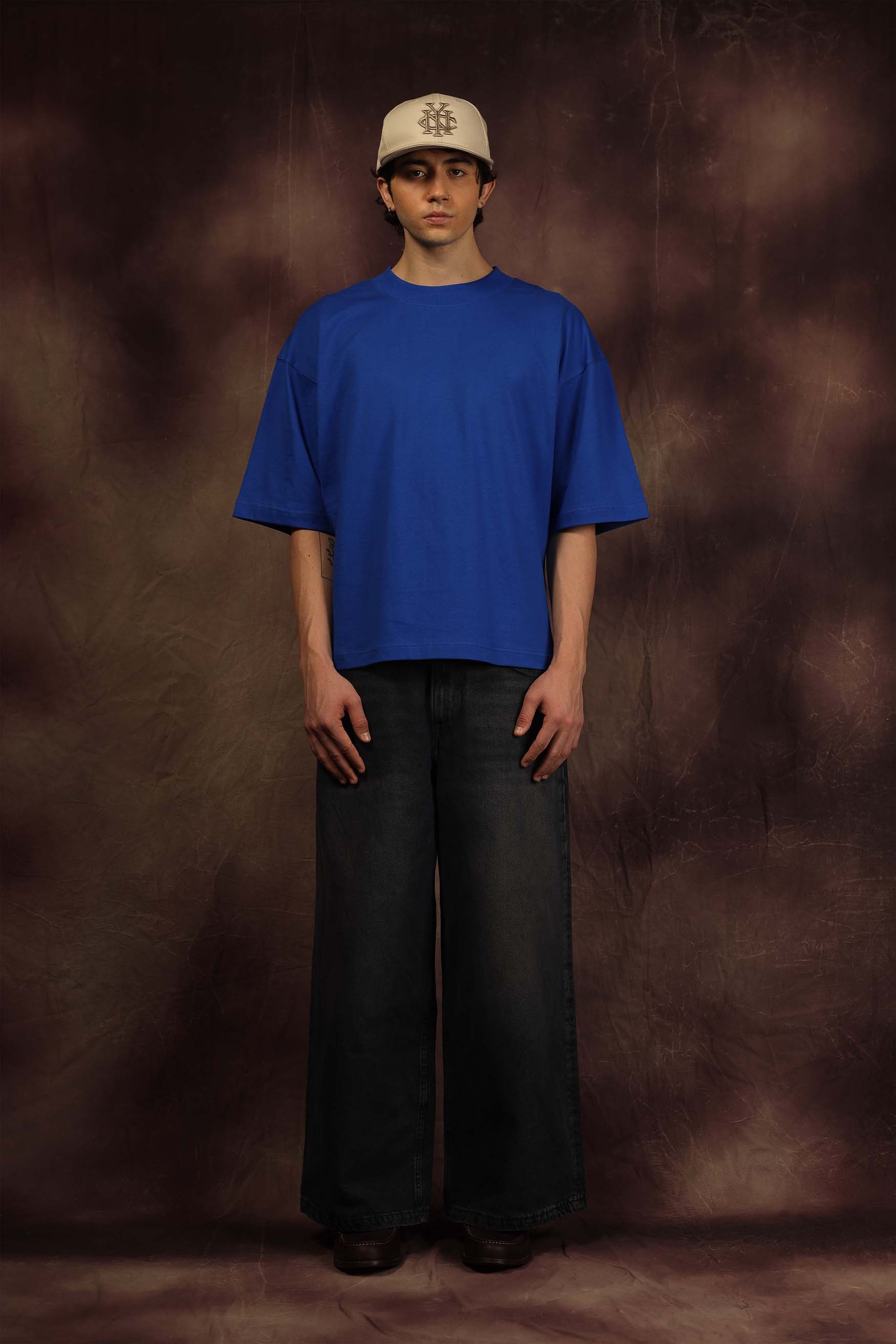 Cobalt Blue Blank Box Fit Tshirt