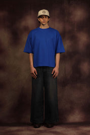 Cobalt Blue Blank Box Fit Tshirt