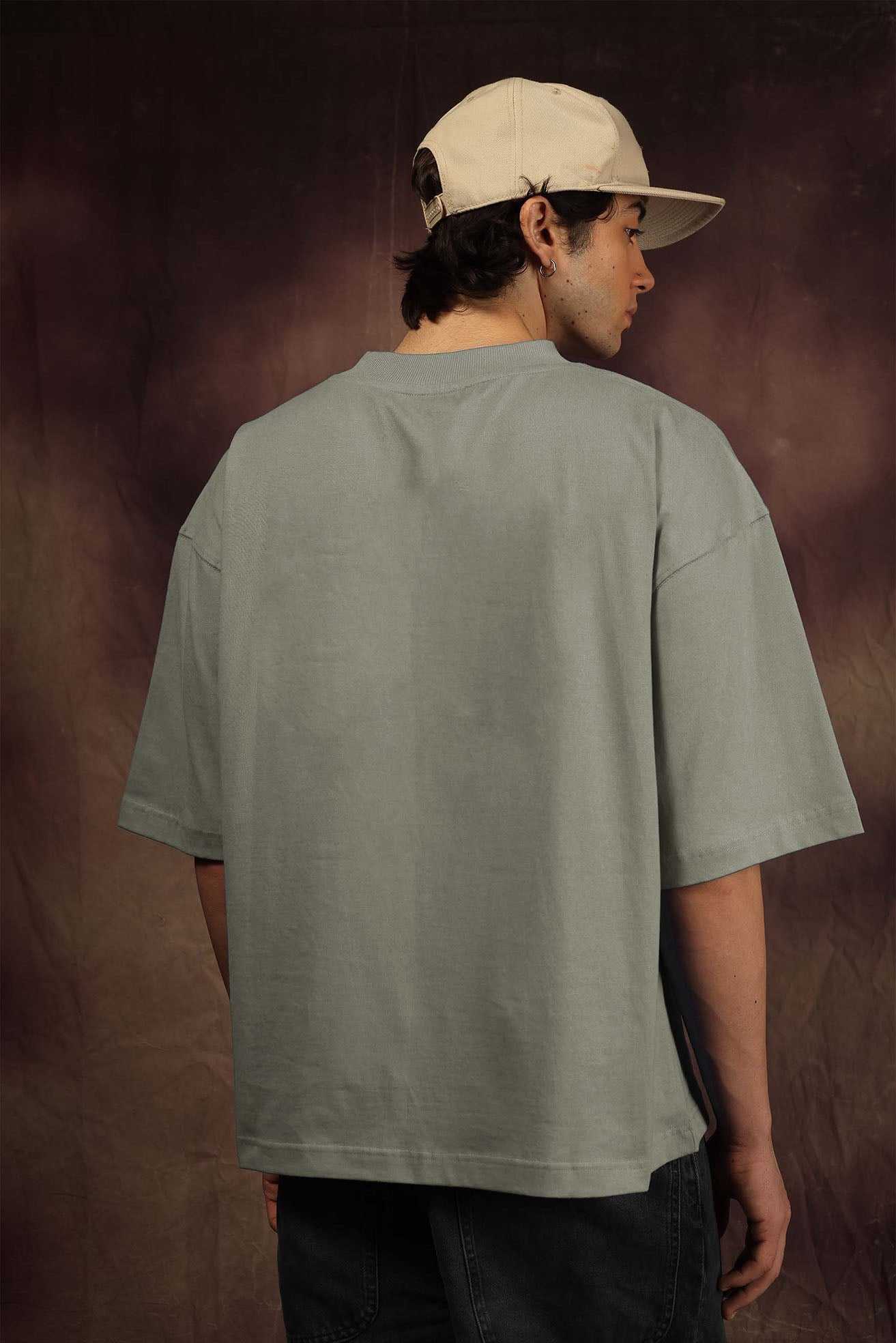 Ash Gray Blank Box Fit Tshirt