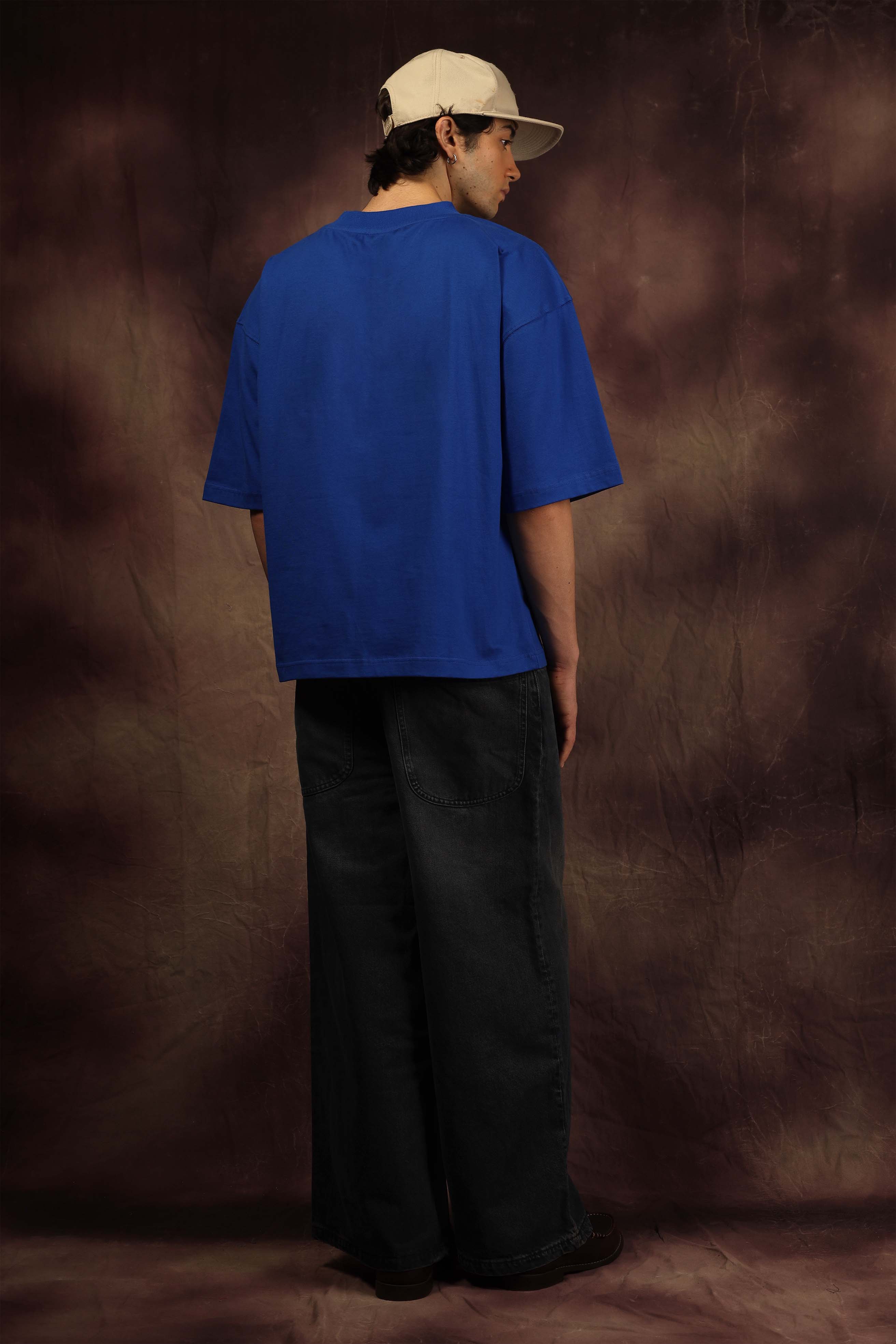 Cobalt Blue Blank Box Fit Tshirt