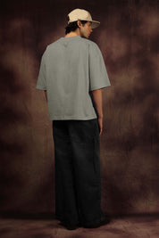 Ash Gray Blank Box Fit Tshirt