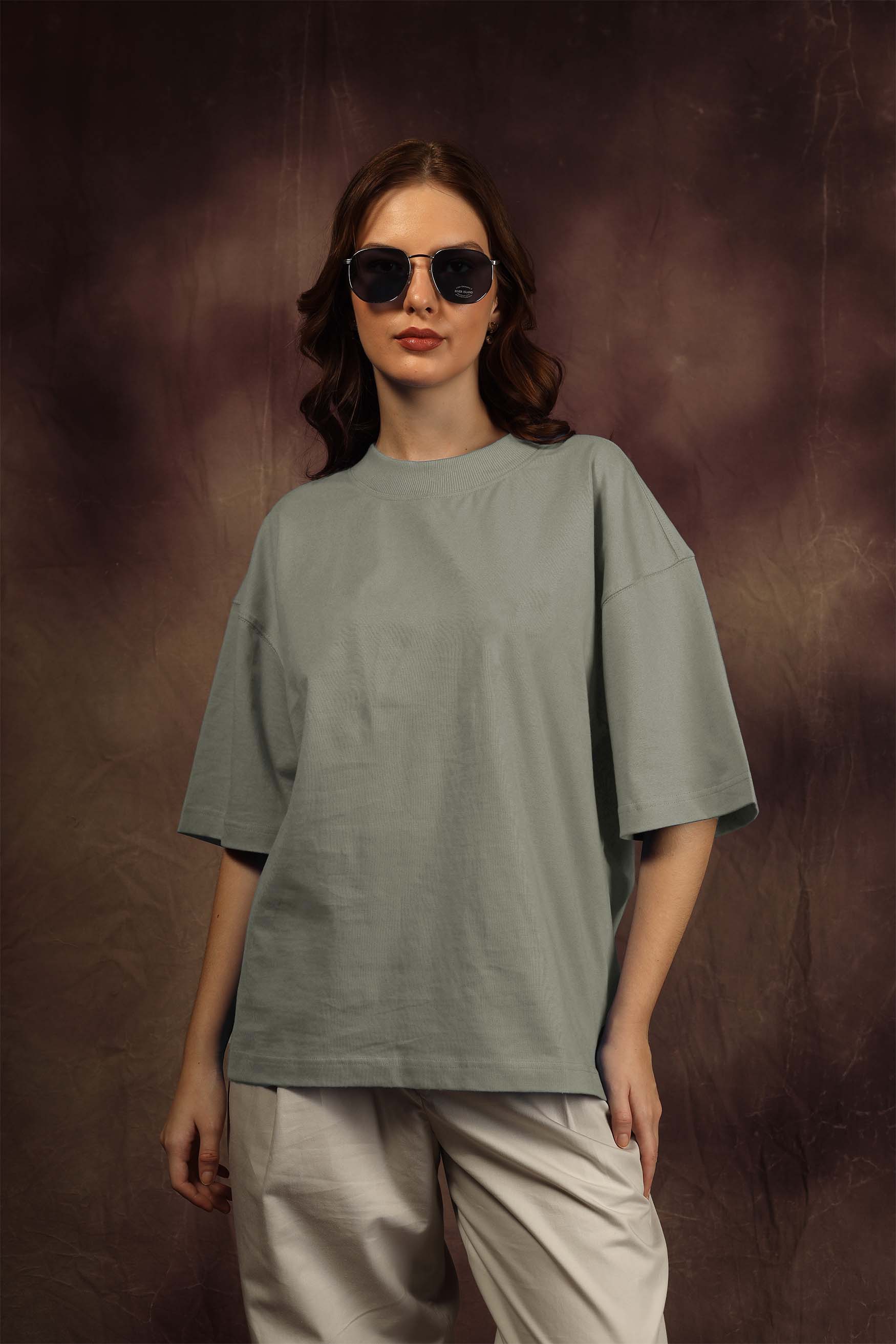 Ash Gray Blank Box Fit Tshirt