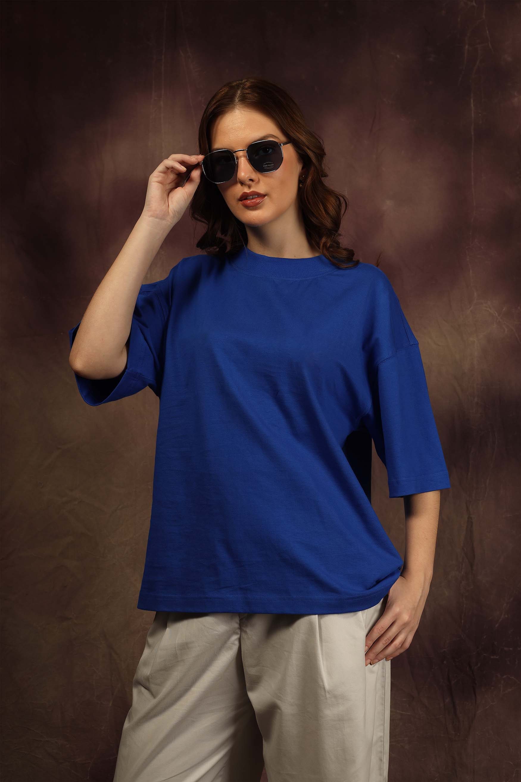 Cobalt Blue Blank Box Fit Tshirt