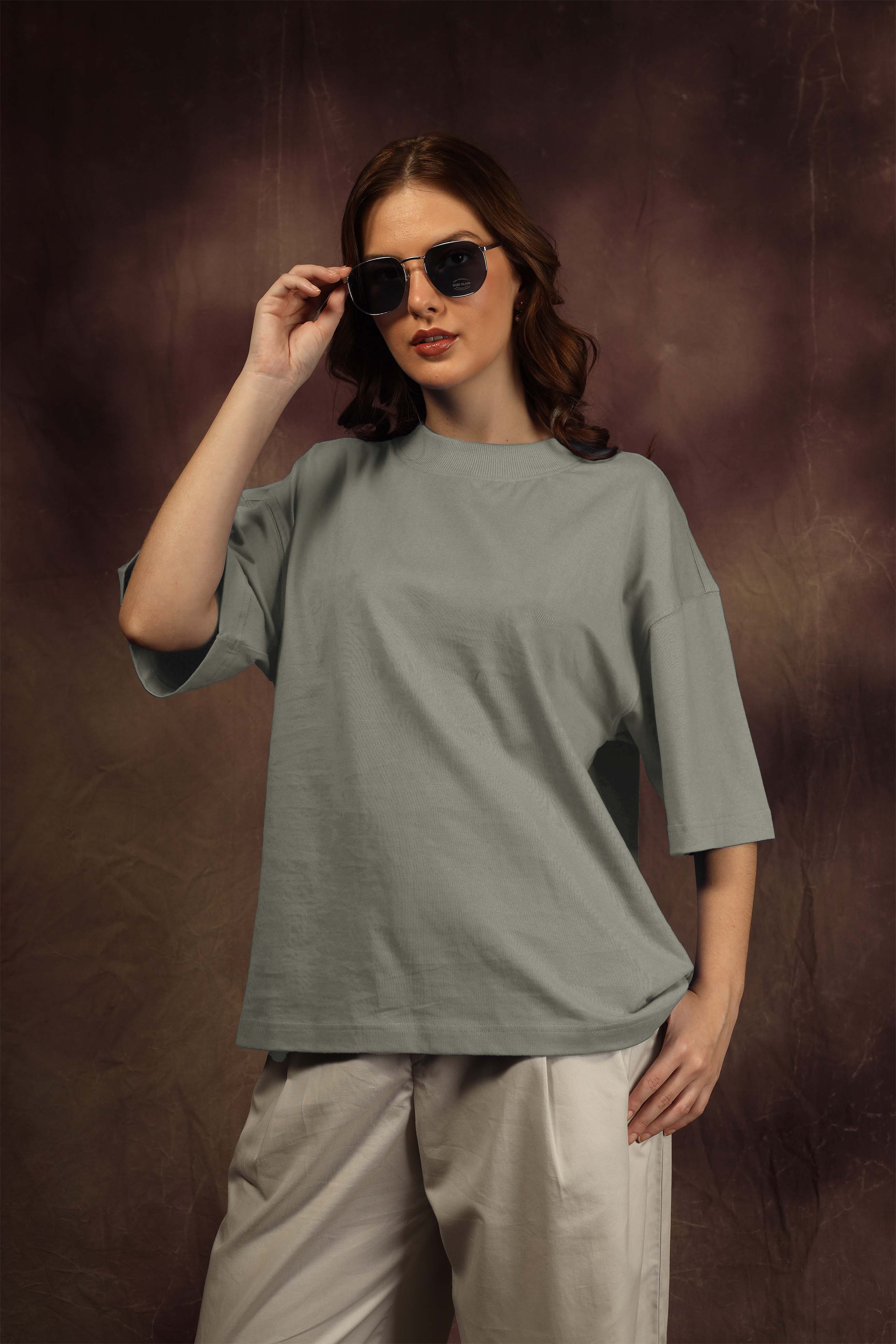 Ash Gray Blank Box Fit Tshirt