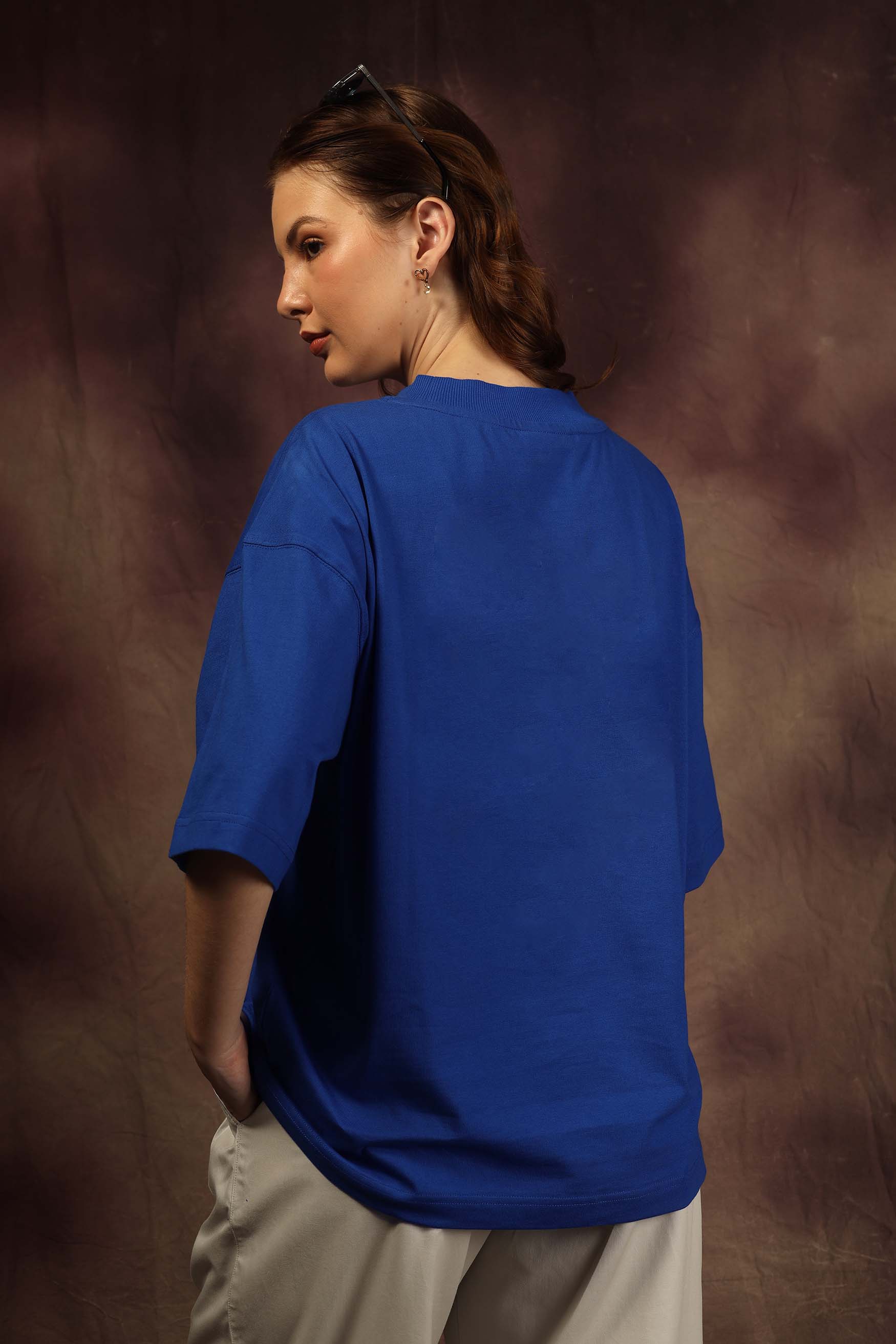 Cobalt Blue Blank Box Fit Tshirt