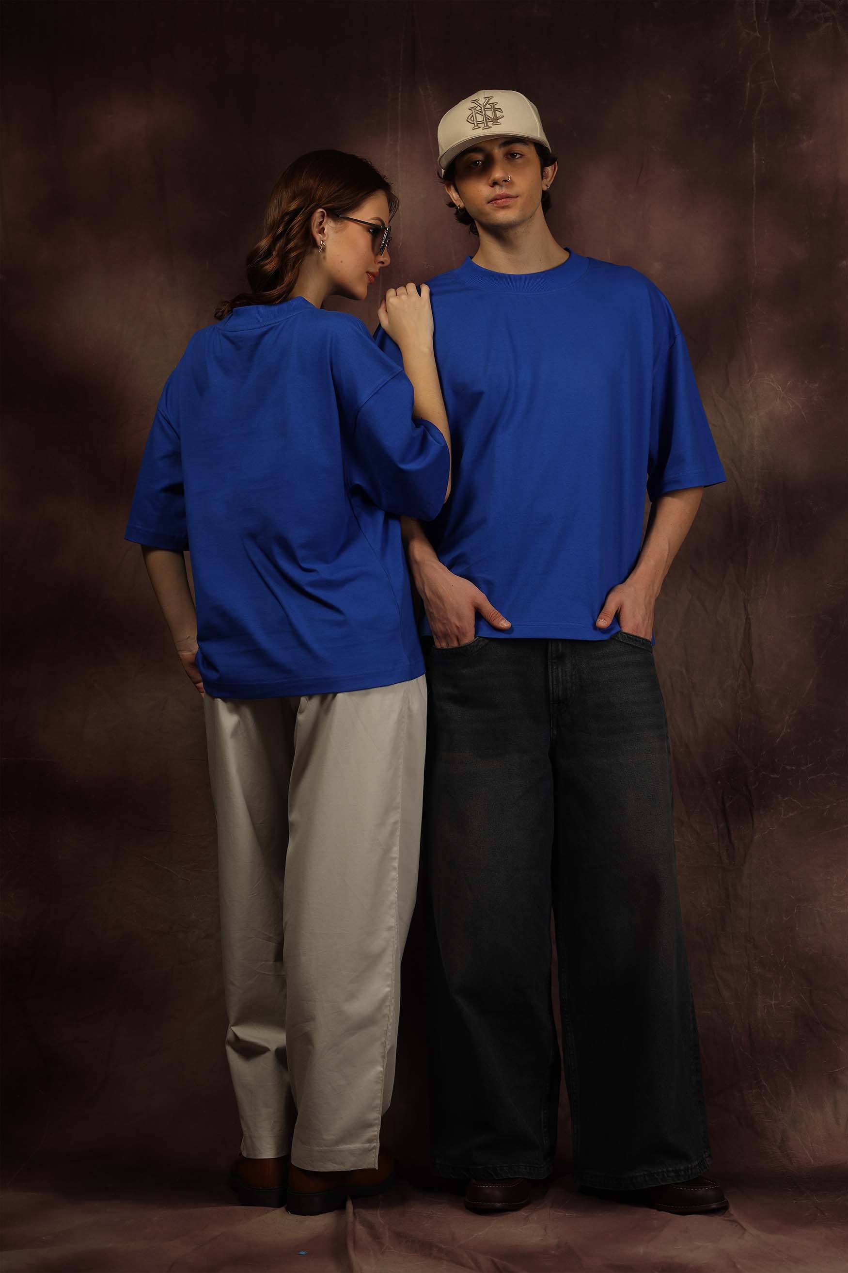 Cobalt Blue Blank Box Fit Tshirt