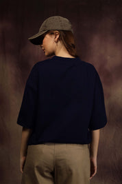 Navy Blue Blank Box Fit tshirt