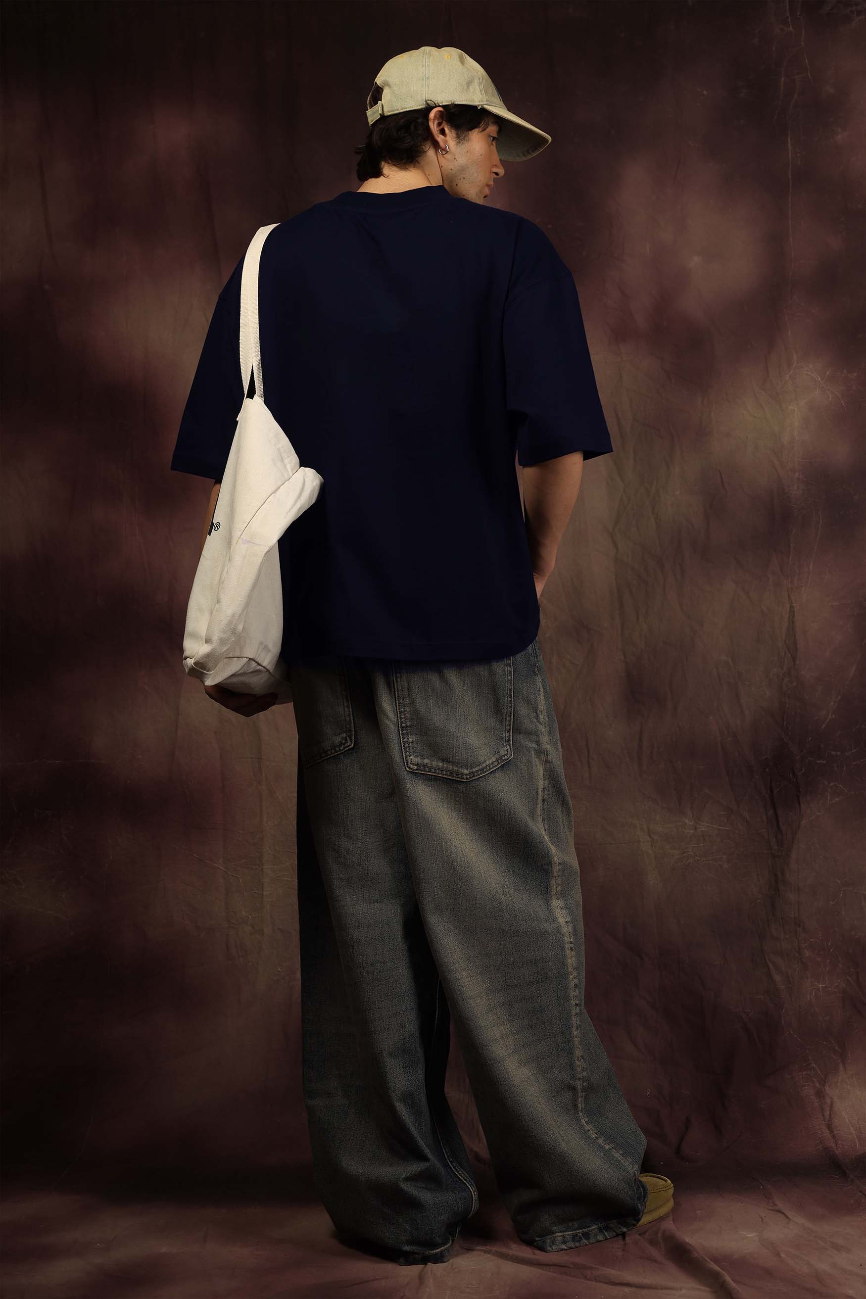 Navy Blue Blank Box Fit tshirt