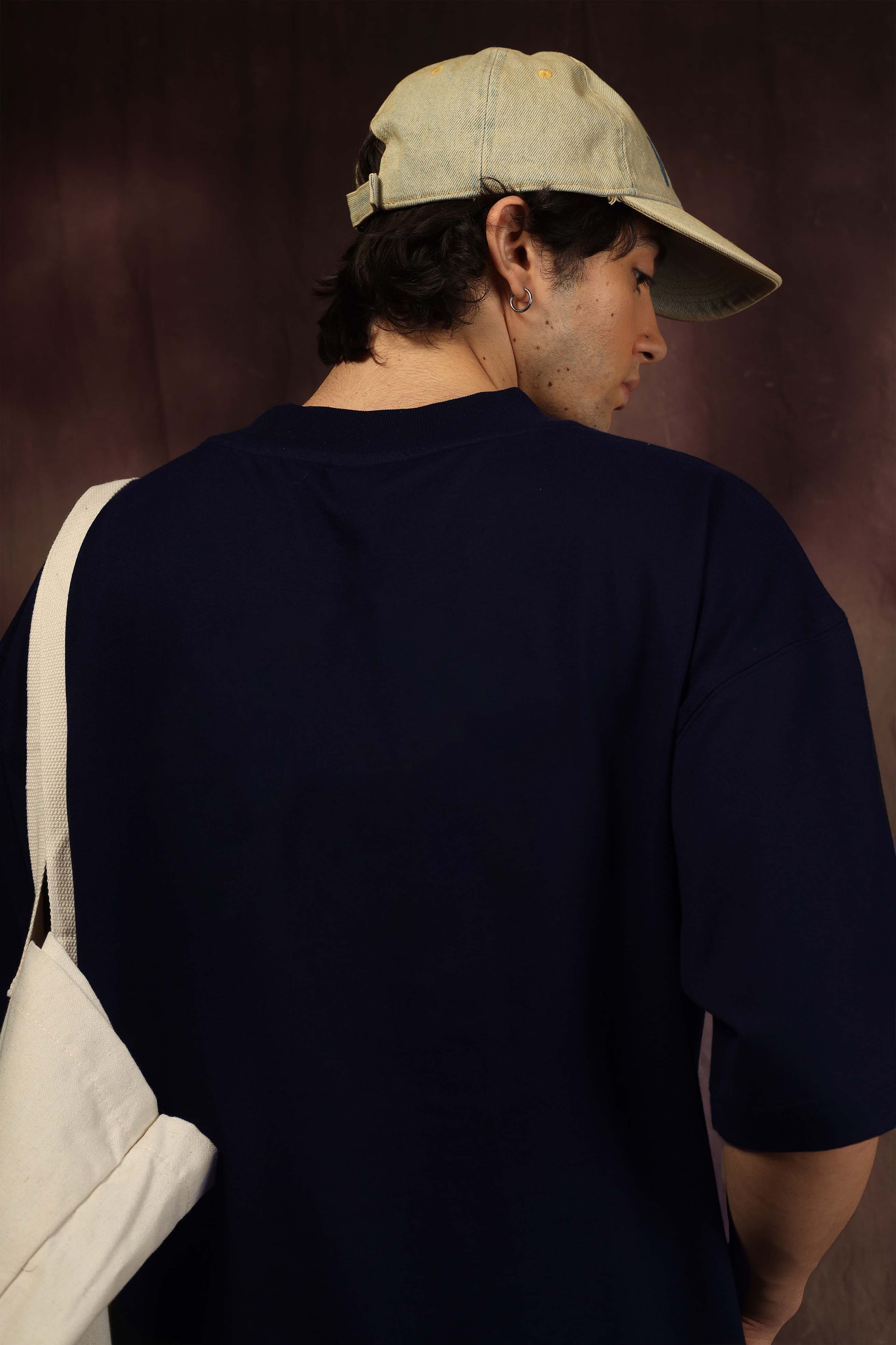 Navy Blue Blank Box Fit tshirt