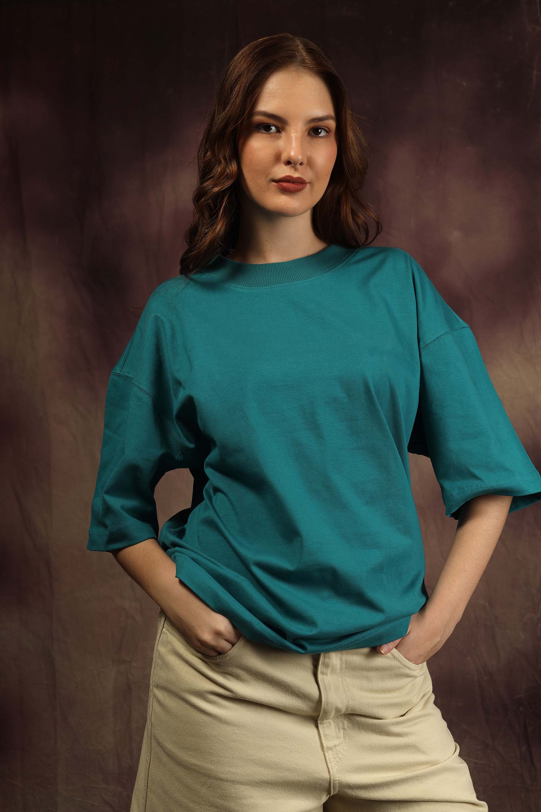 Teal Green Blank Box Fit Tshirt