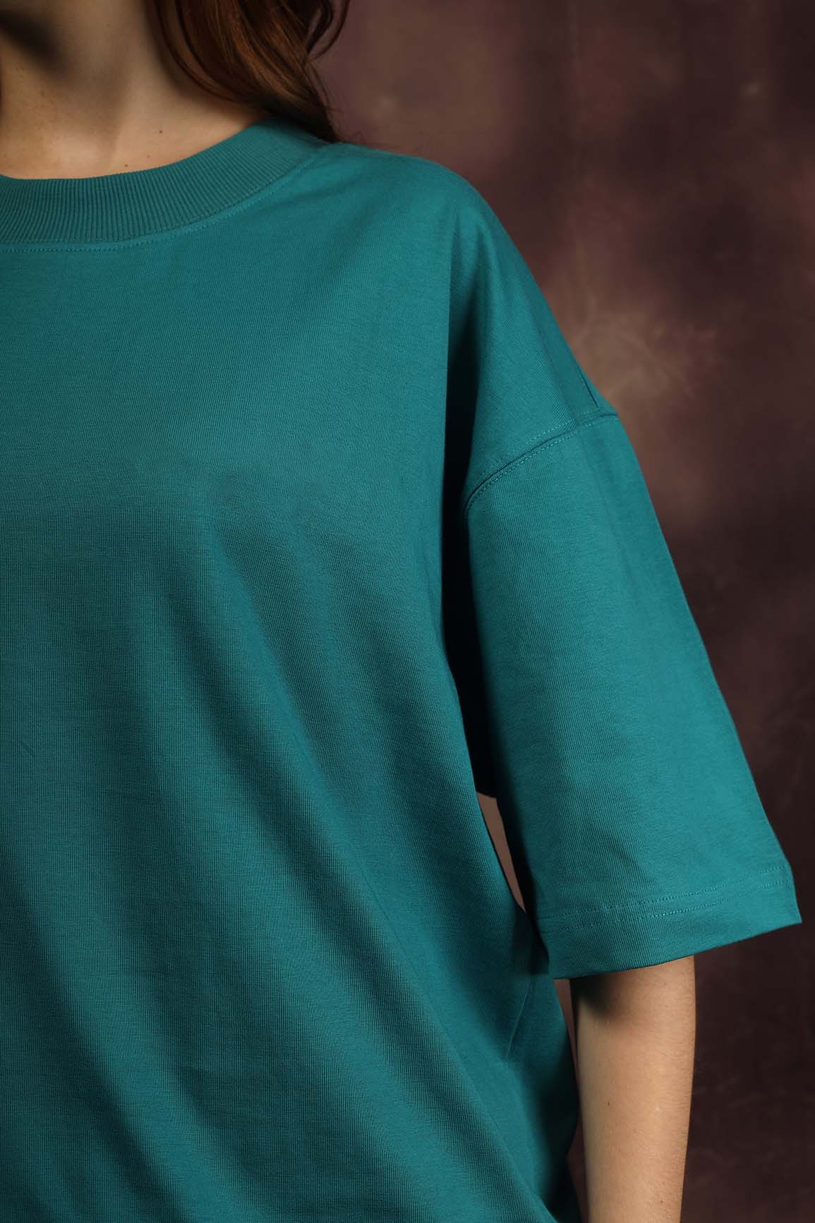 Teal Green Blank Box Fit Tshirt