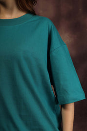 Teal Green Blank Box Fit Tshirt